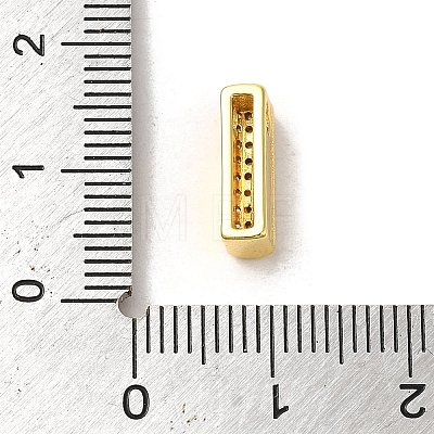 Brass Micro Pave Clear Cubic Zirconia Charms ZIRC-C009-01G-I-1