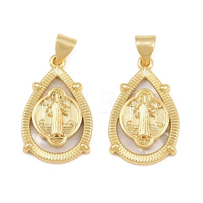 Brass Shell Pendants CU-CBA9482-05G-05-1
