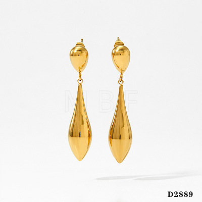 316L Surgical Stainless Steel Teardrop Stud Dangle Earrings for Women WGDB3F6-02-1