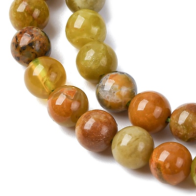 Natural Green Opal Beads Strands G-K245-A17-A02-1