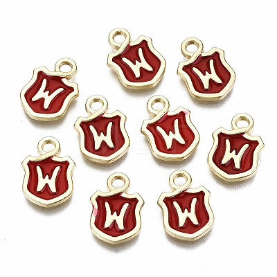 Alloy Enamel Charms ENAM-T012-03W-RS-1