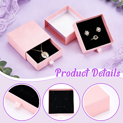 Paper Jewelry Drawer Boxes LS-CON-WH0085-203C-1