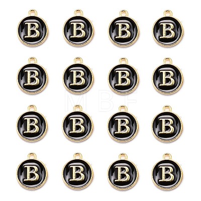 Golden Plated Alloy Charms LS-ENAM-S118-02B-1