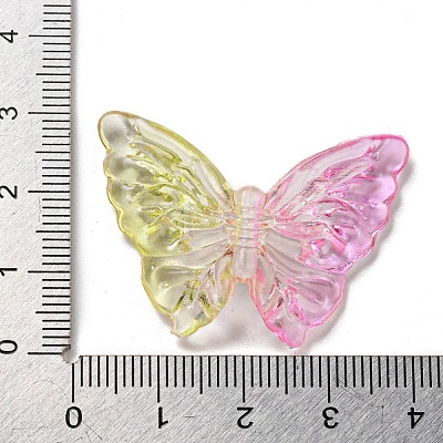 Two Tone Transparent Acrylic Beads OACR-E041-06H-1