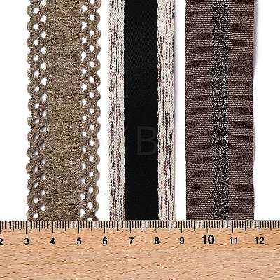 9 Yards 3 Styles Polyester Ribbon SRIB-A014-J04-1
