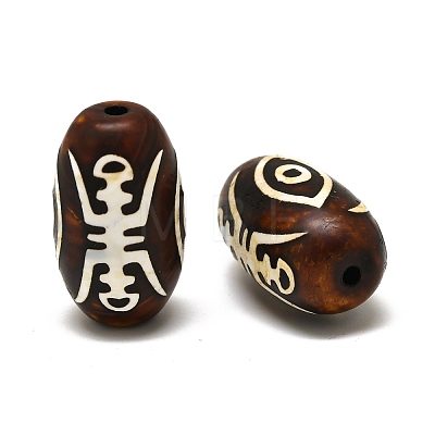 Tibetan Style Luck &Longevity dZi Beads G-Z020-02B-06-1