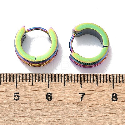 304 Stainless Steel Polishing Effect Hoop Earrings EJEW-M001-37A-1