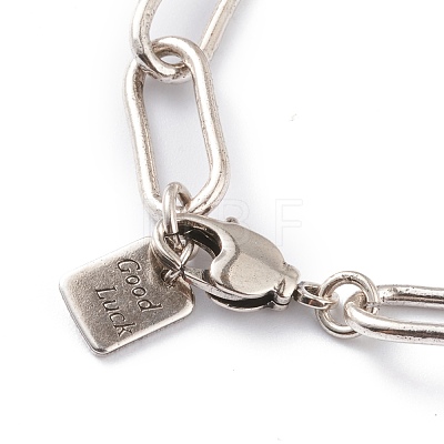 Brass Paperclip Chain Bracelets BJEW-H537-10AS-1