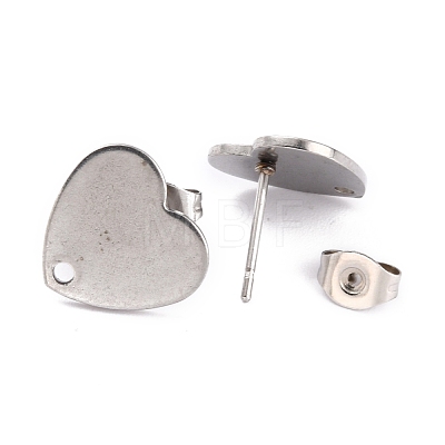 Non-Tarnish 304 Stainless Steel Stud Earring Findings EJEW-O104-15P-1