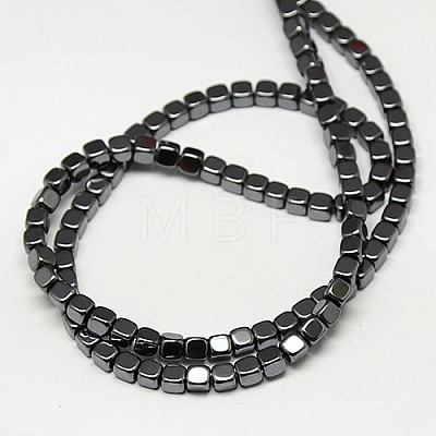 Electroplate Non-magnetic Synthetic Hematite Beads Strands G-J172-2x2mm-04-1