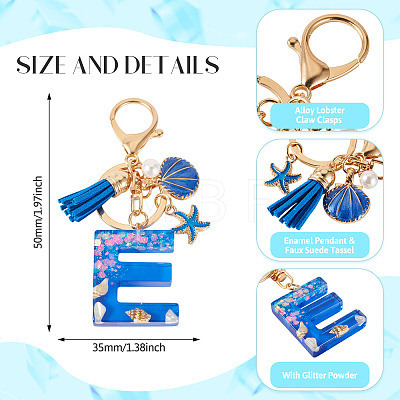Star Resin & Shell Keychains KEYC-TAC00087-01E-1