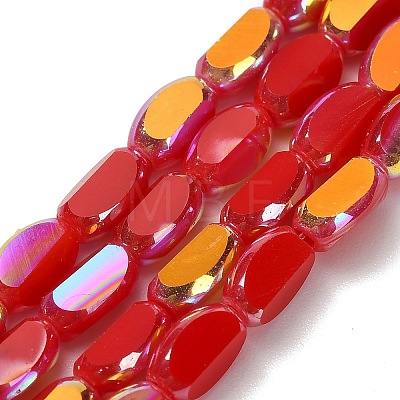 Electroplate Opaque Glass Beads EGLA-H112-06-HR04-1