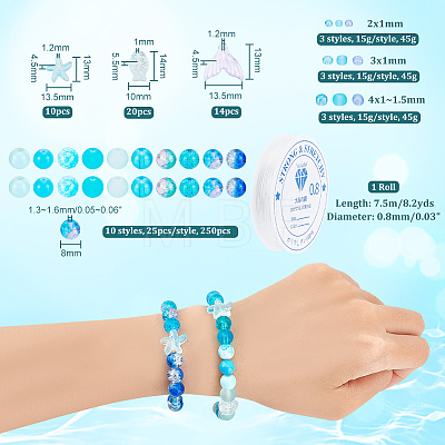  DIY Ocean Theme Bracelet Making Kit DIY-NB0009-47-1