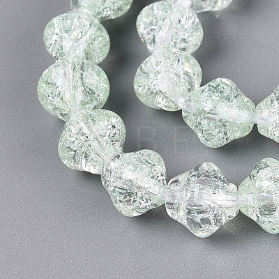 Transparent Crackle Glass Beads Strands GLAA-Q115-04A-06-1