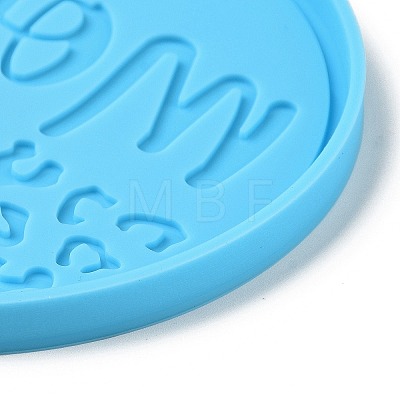 DIY Mother's Day Theme Flat Round Pendant Silicone Molds SIMO-H010-02E-1