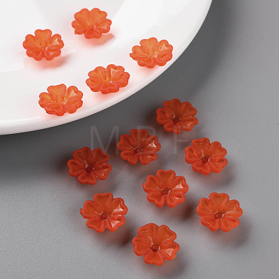 Transparent Frosted Acrylic Bead Caps MACR-S371-04A-726-1