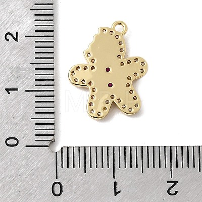 Christmas Brass Micro Pave Cubic Zirconia Pendants KK-L258-04G-D01-1