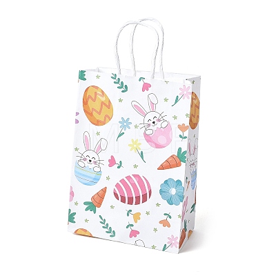 Easter Rectangle Kraft Paper Handbags CARB-U002-01A-1