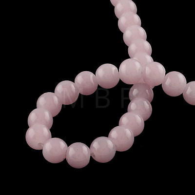 Imitation Jade Glass Beads Strands DGLA-S076-4mm-01-1