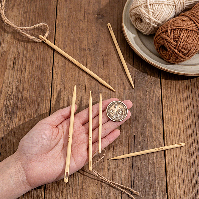 3Pcs Wood Knitting Needles DIY-WH0698-125-1