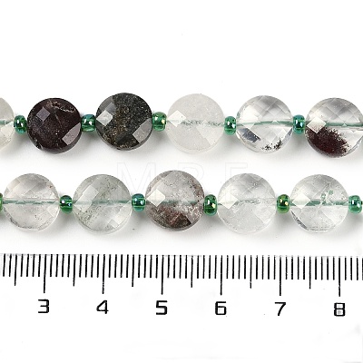 Natural Green Lodolite Quartz/Garden Quartz Beads Strands G-B094-A19-01-1