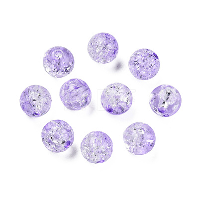 Transparent Crackle Acrylic Beads CACR-N002-19B-1