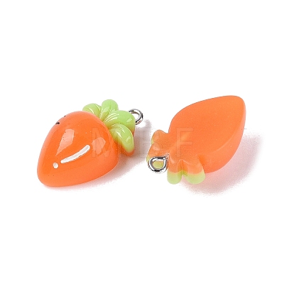 Spray Painted Opaque Resin Pendants RESI-Q232-01B-1