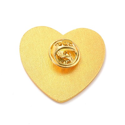 Heart with Yin Yang Pattern Enamel Pin JEWB-O007-A01-1