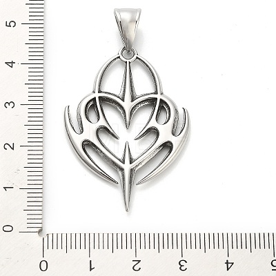316 Surgical Stainless Steel Pendants LS-STAS-A123-15AS-1