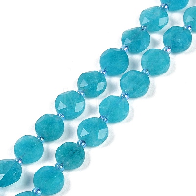 Natural Amazonite Dyed  Beads Strands G-C116-A23-01B-1