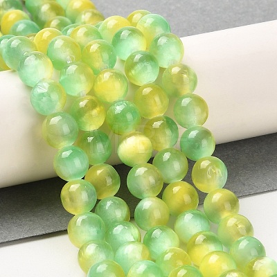 Natural Selenite Dyed Beads Strands G-P493-02K-1
