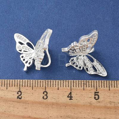 Brass Micro Pave Clear Cubic Zirconia Pendants KK-A236-11S-1