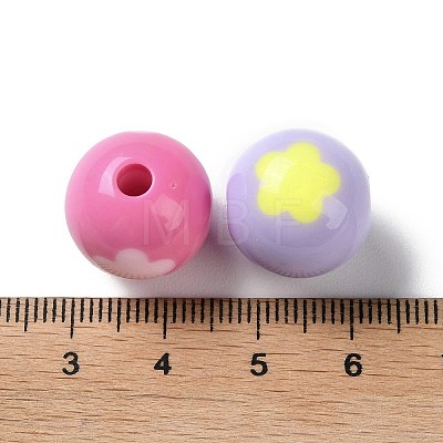 Two Tone Opaque Acrylic Beads SACR-I005-07D-1