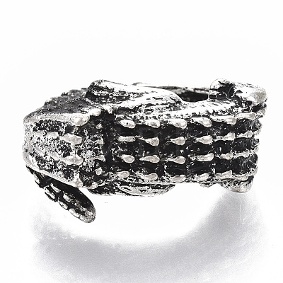 Tibetan Style Alloy Cuff Finger Rings RJEW-T009-03AS-1