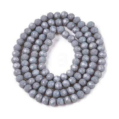 Opaque Solid Color Imitation Jade Glass Beads Strands EGLA-A044-P4mm-D10-1