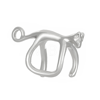 Cat Shape Alloy Clip-on Earrings PW-WG391BD-04-1