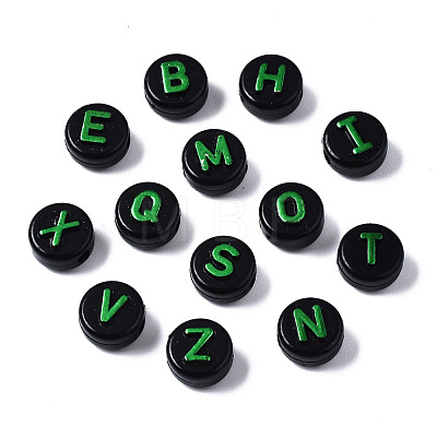Opaque Black Acrylic Beads MACR-Q242-009C-1