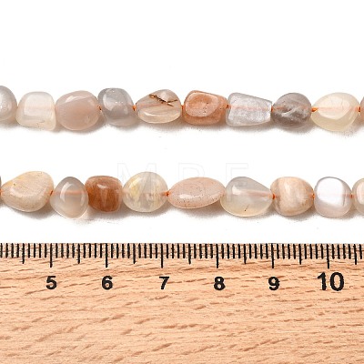 Natural Multi-Moonstone Beads Strands G-F547-06-A-1