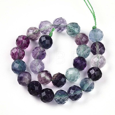 Natural Rainbow Fluorite Beads Strands G-S345-8mm-29-1