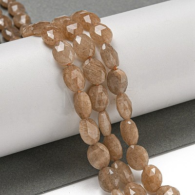 Natural Peach Moonstone Beads Strands G-P544-D02-01-1