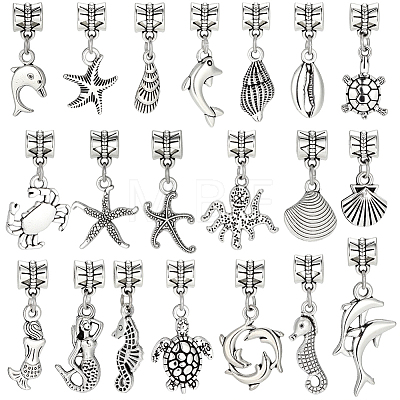 20Pcs Alloy European Dangle Charms PALLOY-BM00019-1