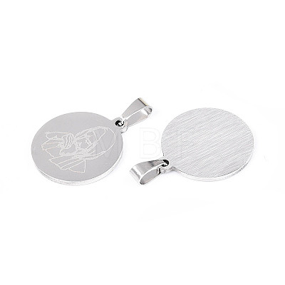 201 Stainless Steel Pendants STAS-T073-34P-1