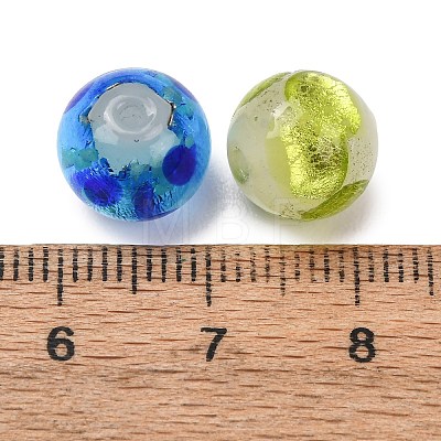 Handmade Foil Glass Beads LAMP-K048-05B-1