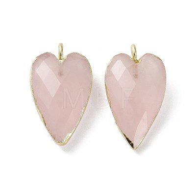 Natural Rose Quartz Pendants X-G-G012-12G-02-1