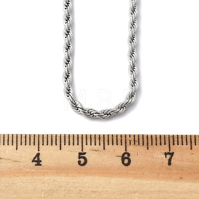 Non-Tarnish 304 Stainless Steel Rope Chain Necklaces X-NJEW-F226-03P-03-1