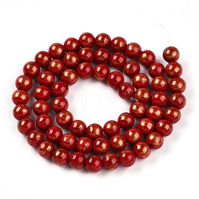 Natural Mashan Jade Beads Strands G-A255-A01-02A-1