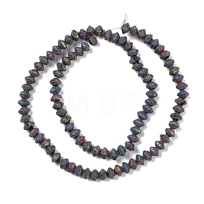 Electroplated Natural Lava Rock Beads Strands G-A234-F02-01E-1