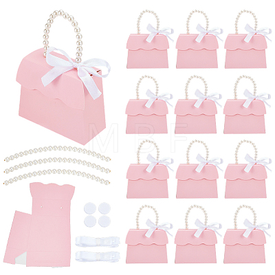 Handbag Shaped Paper Wedding Candy Gift Boxes CON-WH0115-38-1