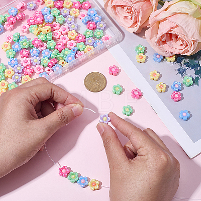 200Pcs Electroplated Opaque Resin Beads RESI-SP0001-59B-1