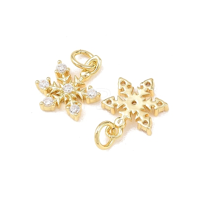 Brass Micro Pave Cubic Zirconia Pendants KK-B167-15G-1
